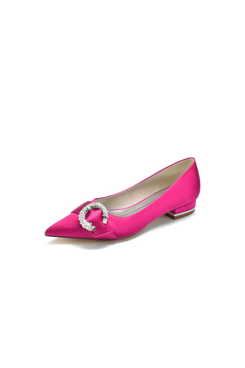 Beading Pointed Toe Kitten Heels