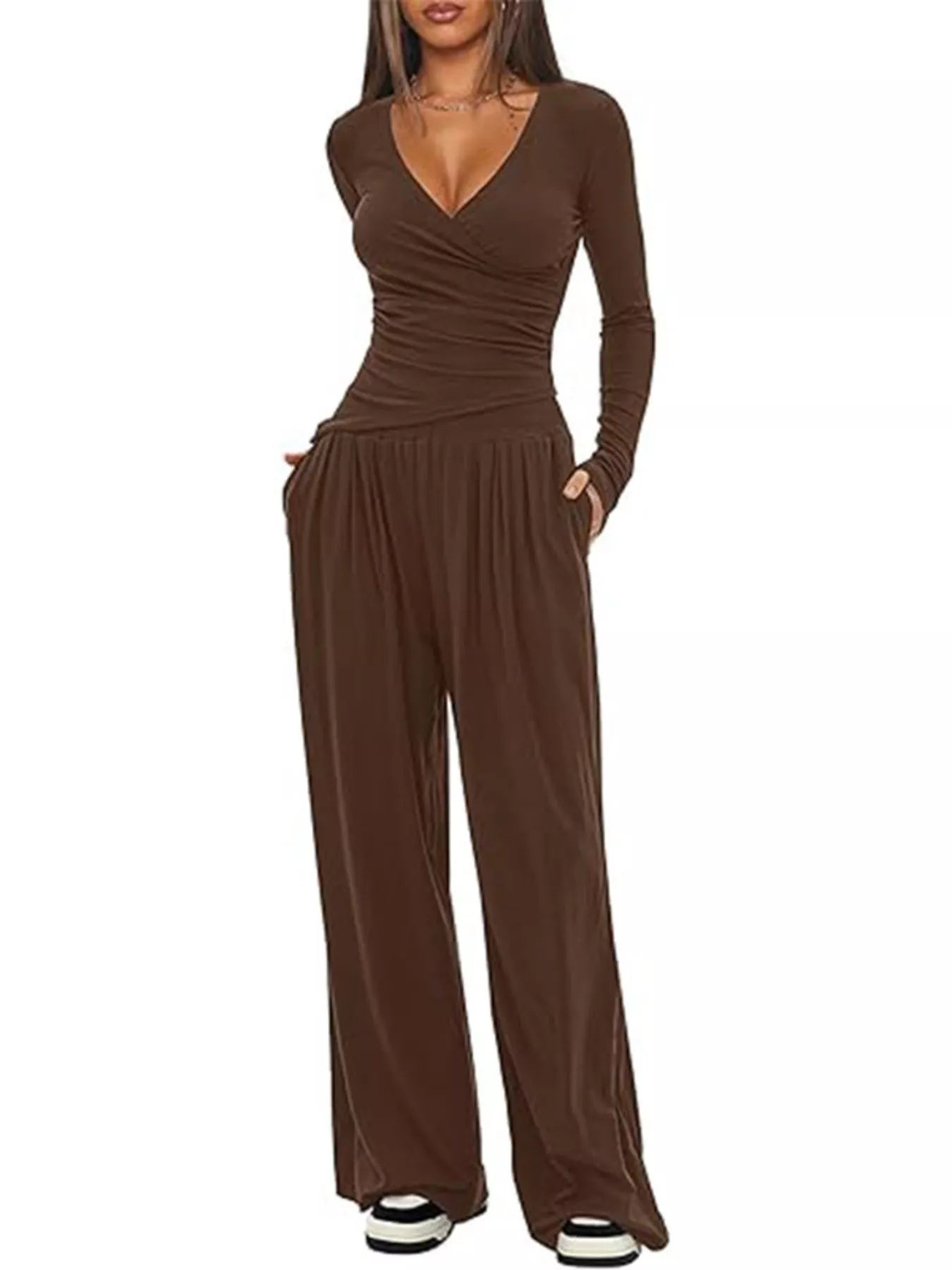 Hazel Blues® |  Casual Long Sleeve Top and Pants Two-Piece Set