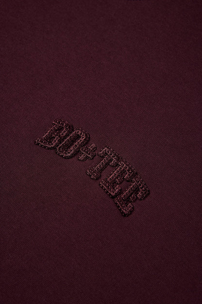 Oversized Crew-Neck Jumper in Burgundy