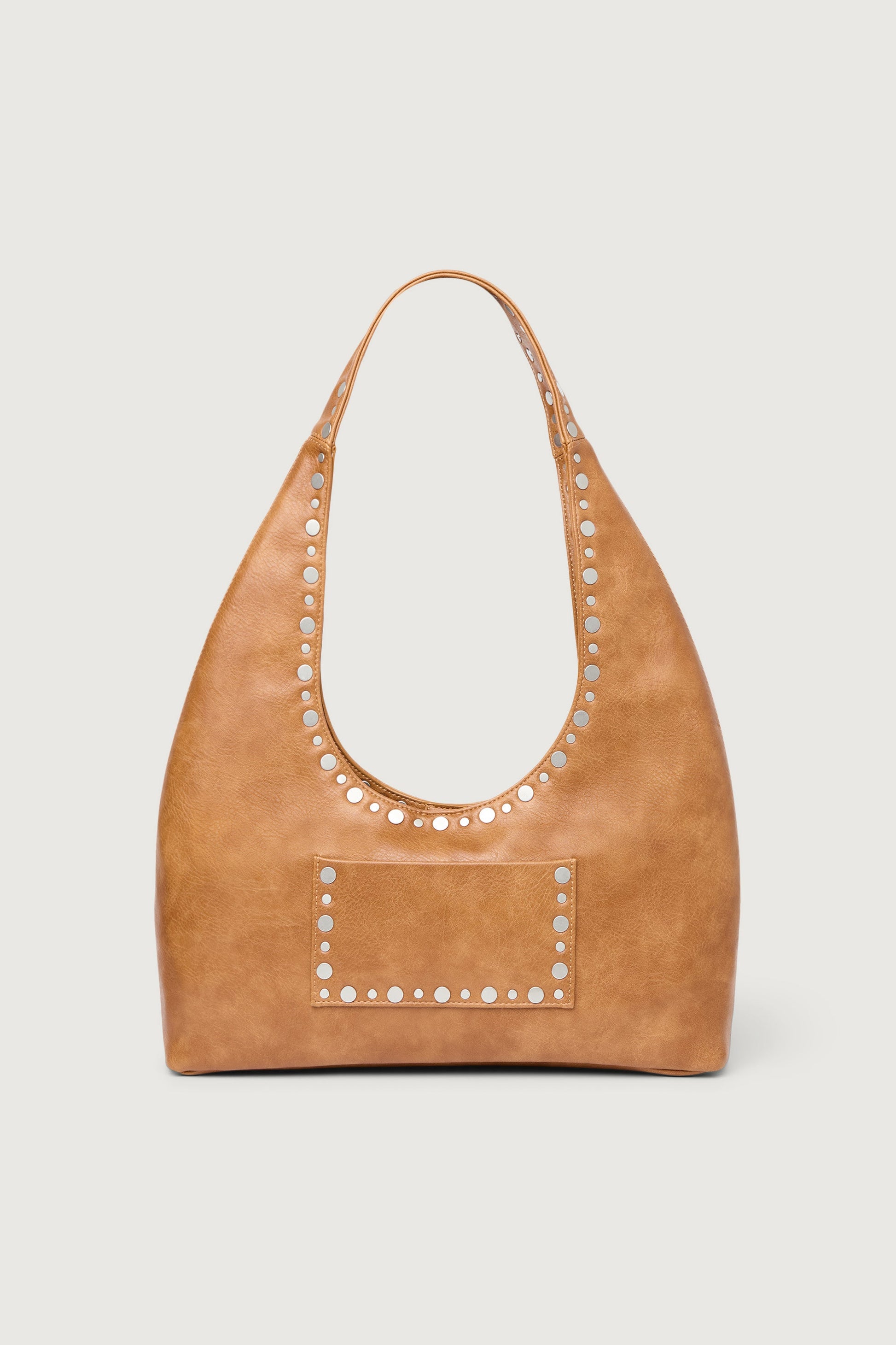 METAL STUDDED SHOULDER BAG