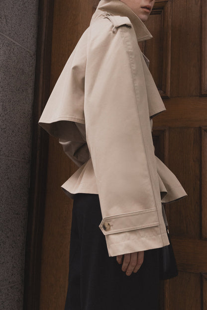SHORT BELTED TRENCH COAT