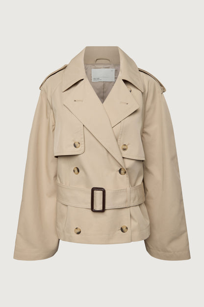 SHORT BELTED TRENCH COAT