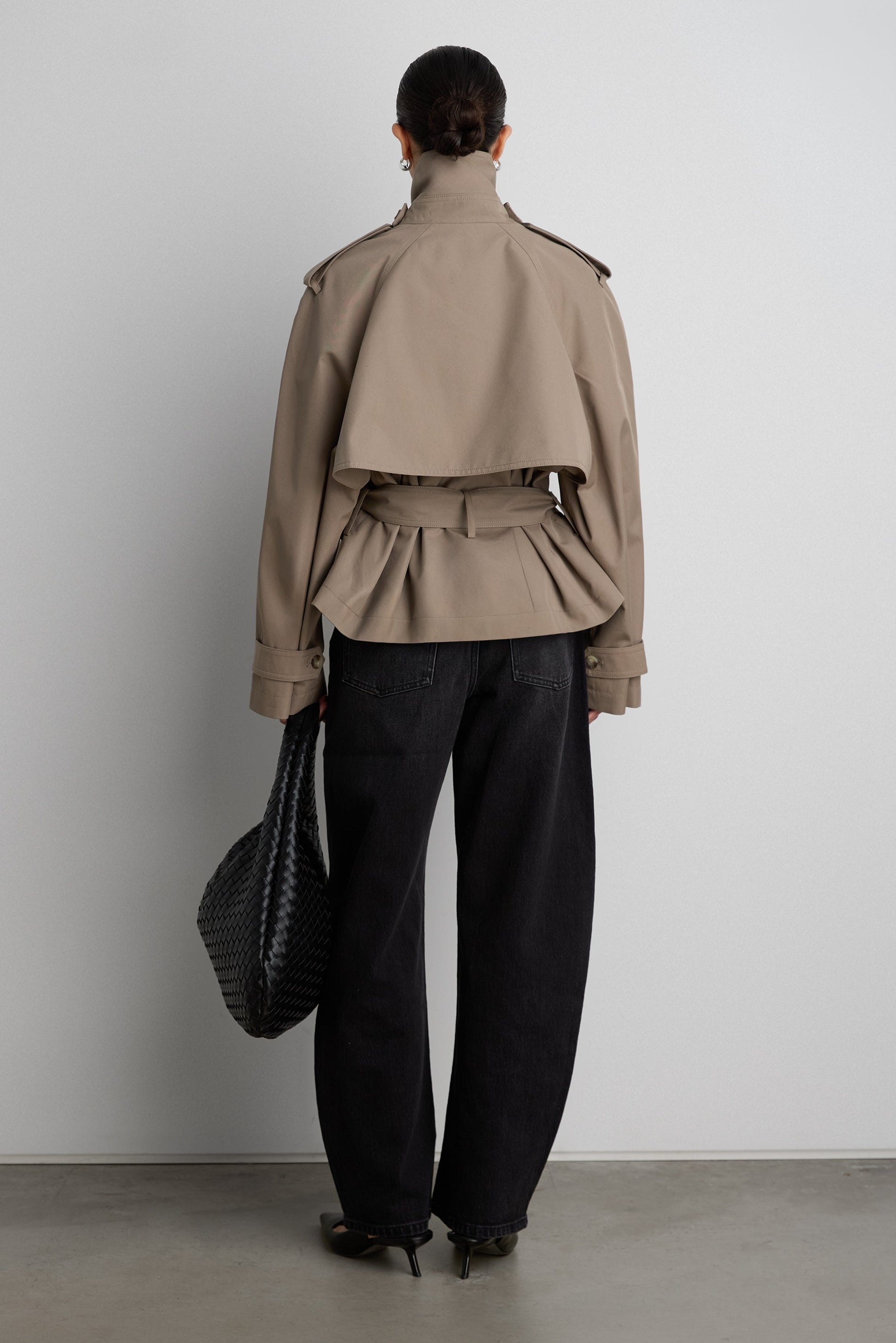 SHORT BELTED TRENCH COAT
