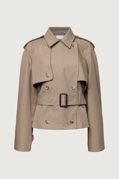 SHORT BELTED TRENCH COAT