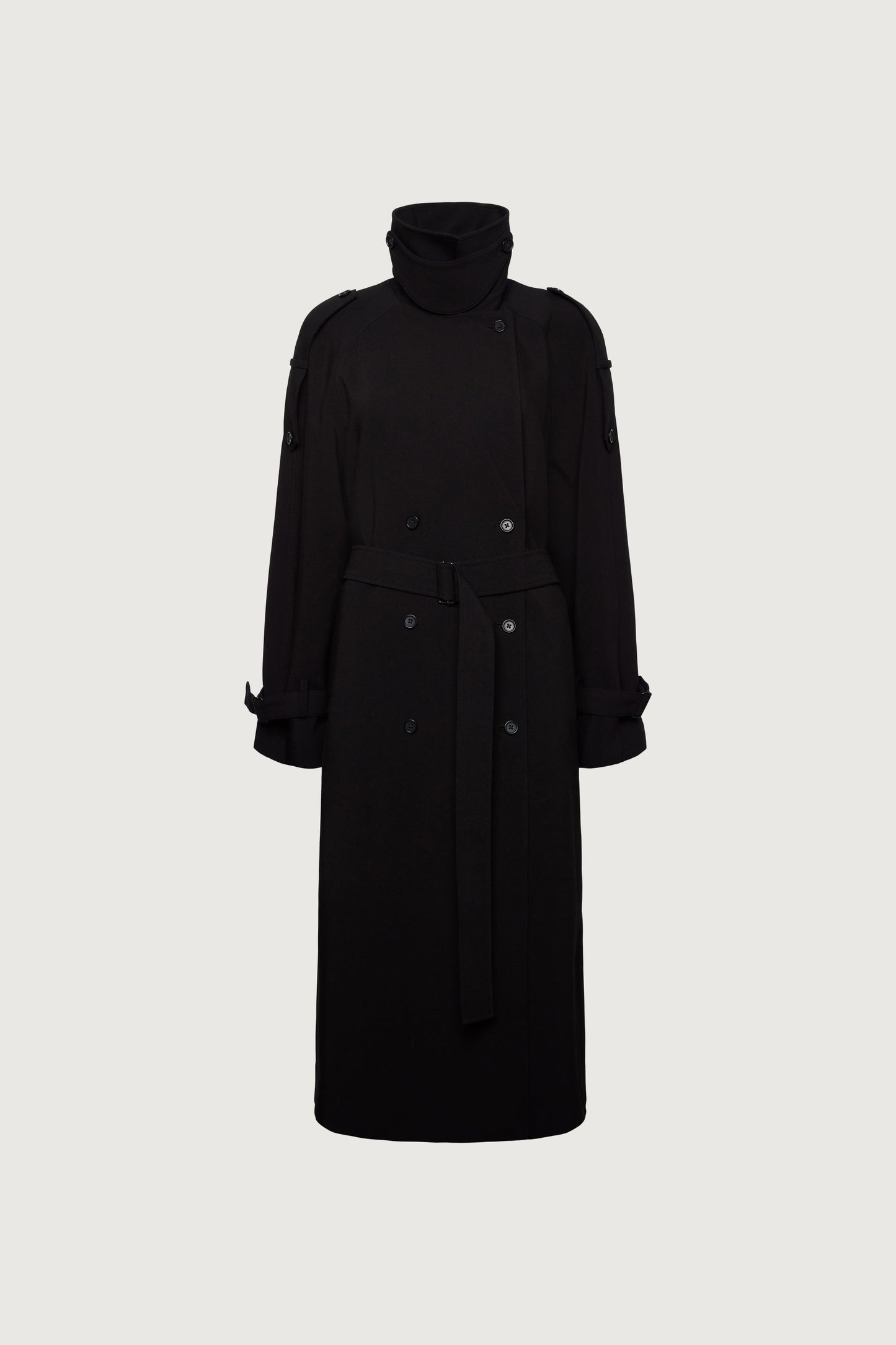 OVERSIZED TRENCH COAT WITH FUNNEL NECK