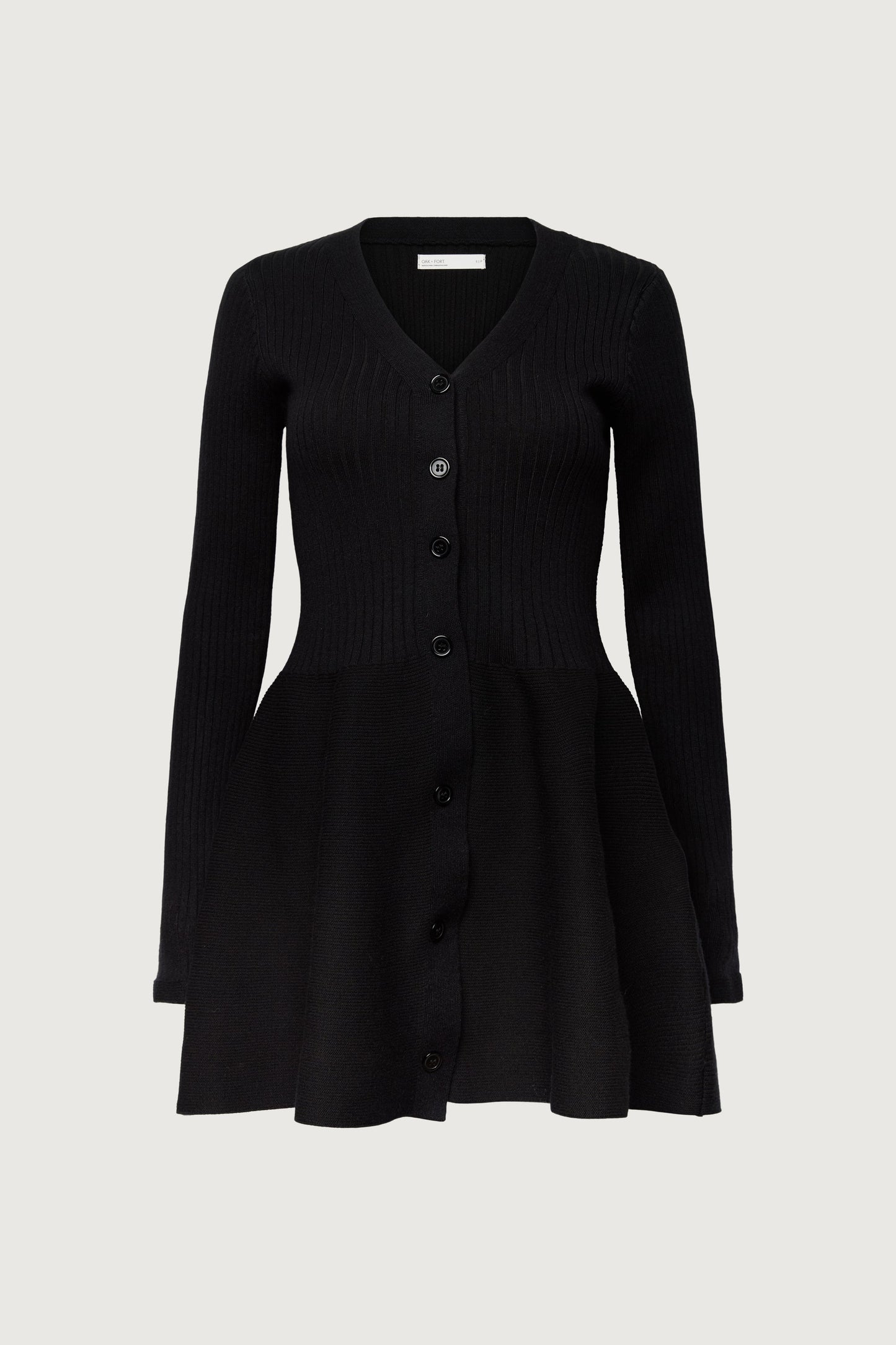 RIBBED PEPLUM MINI DRESS