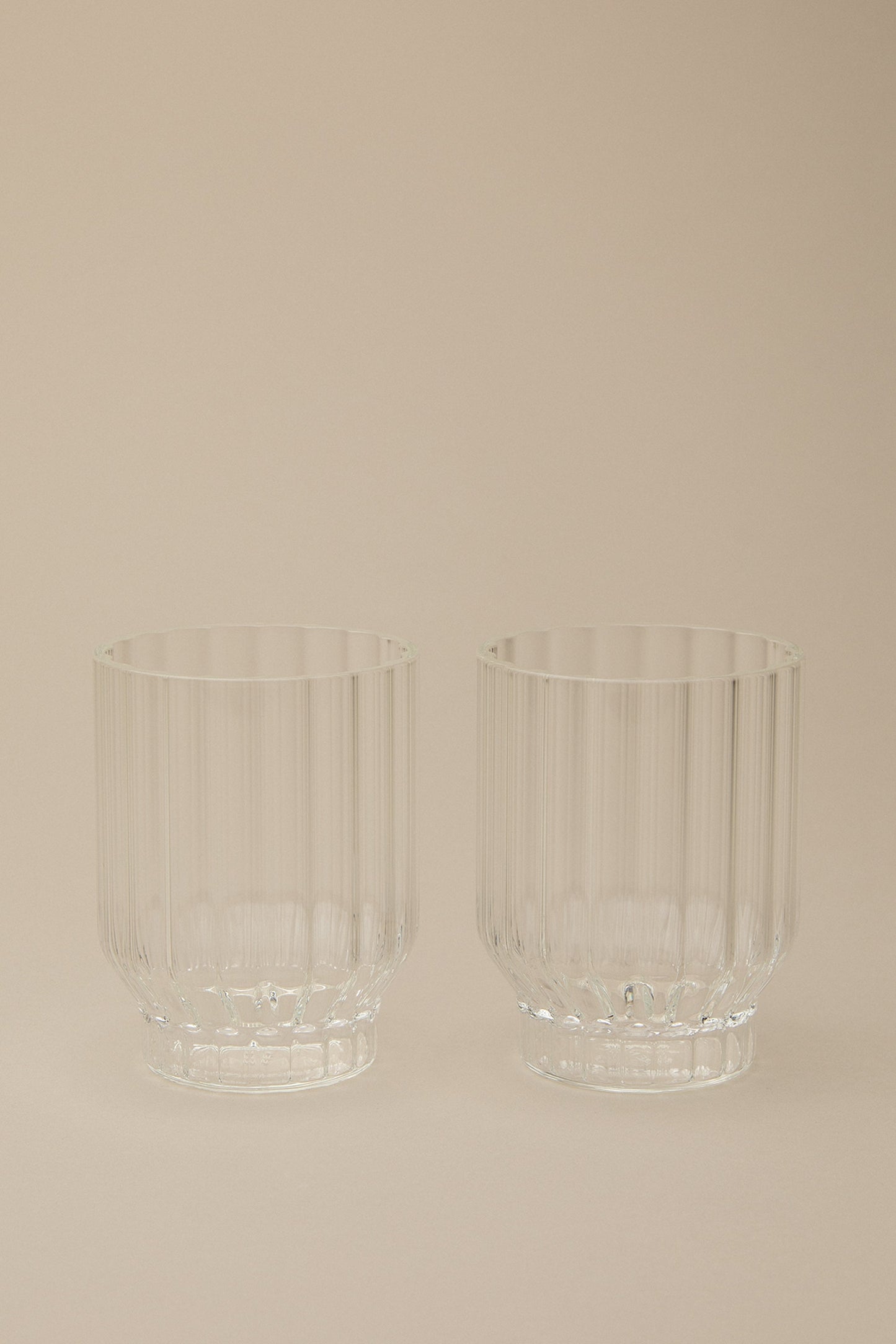 FLUTED TUMBLER GLASSES, SET OF 2