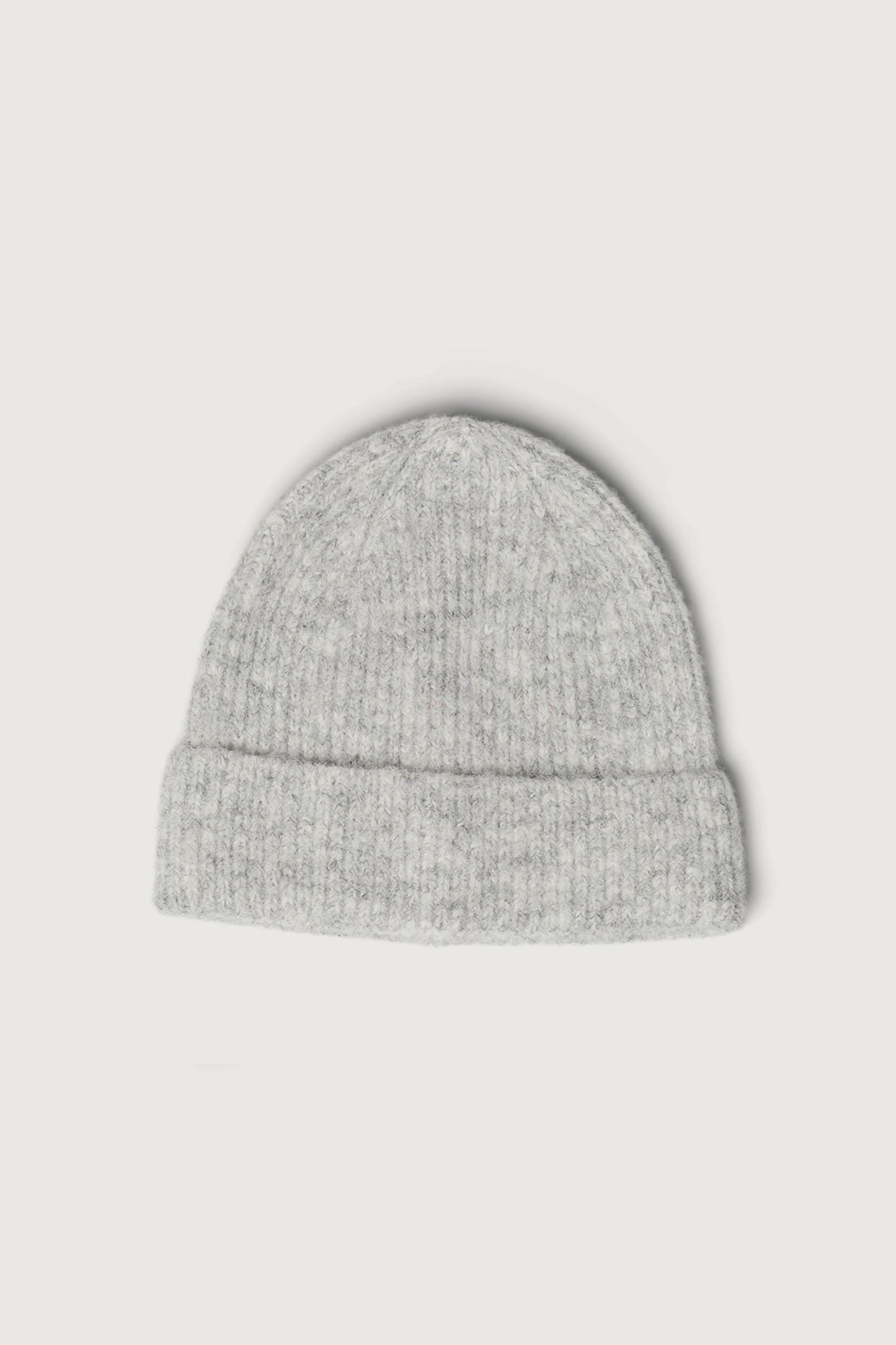 FUZZY RIBBED KNIT BEANIE