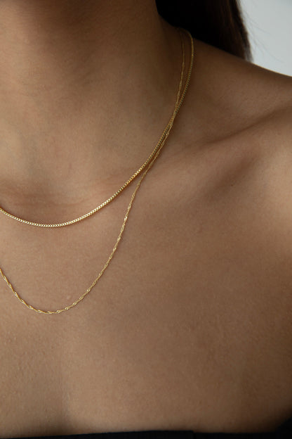 CUBE AND TWIST CHAIN NECKLACE