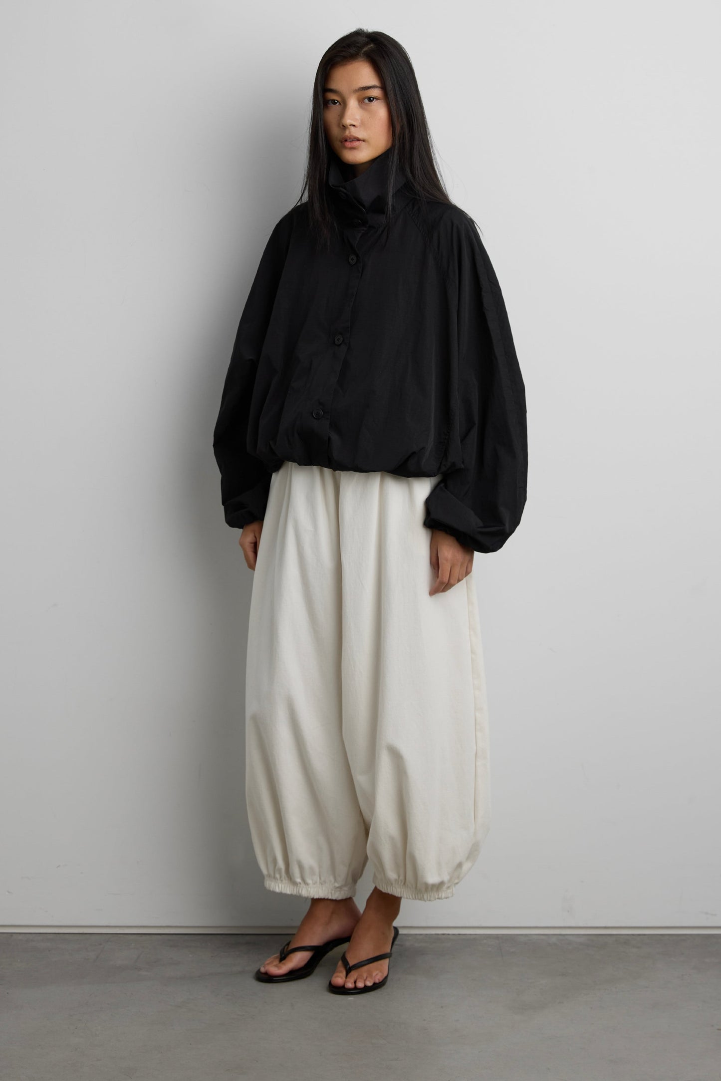 FUNNEL NECK NYLON JACKET