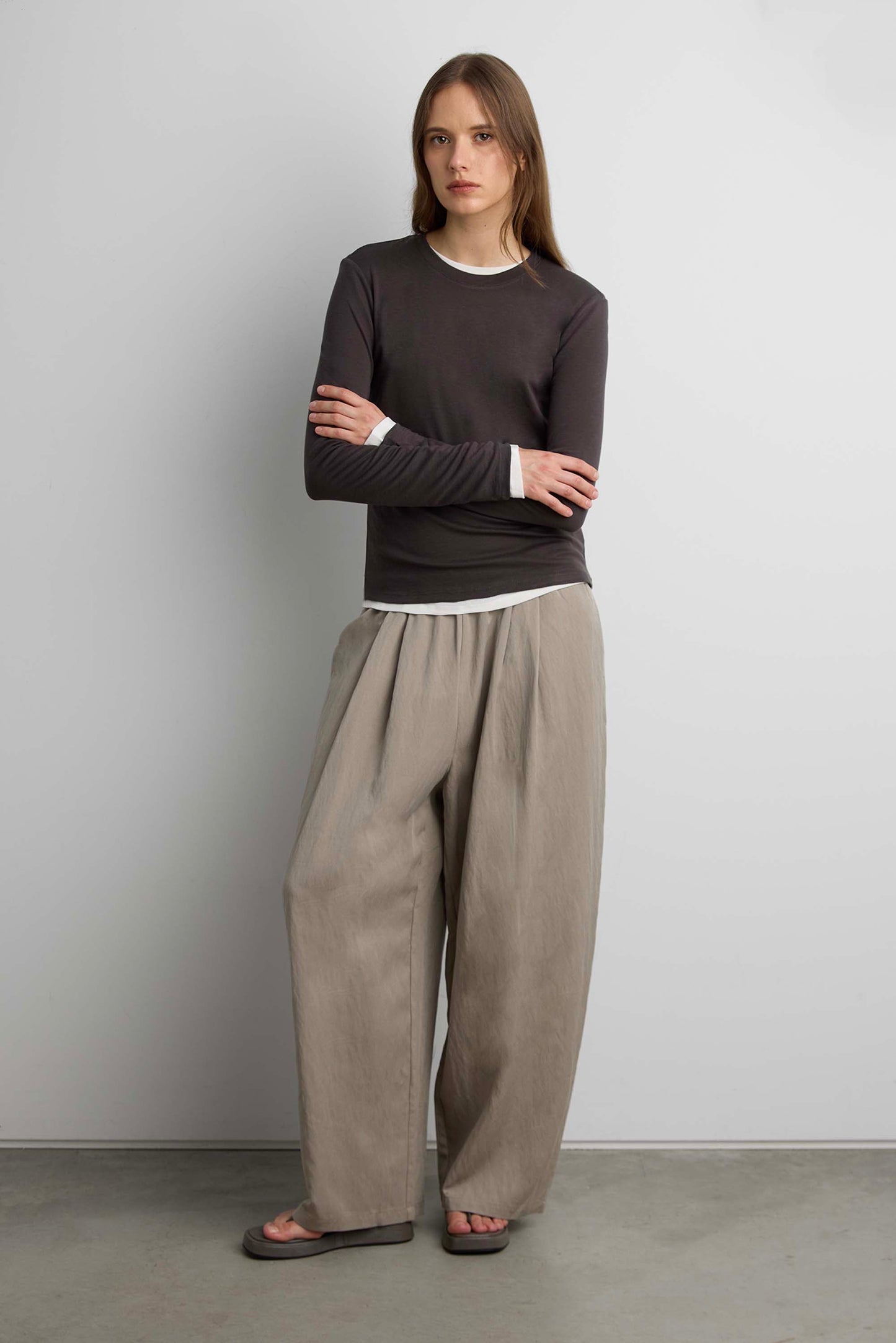RELAXED WIDE LEG PULL-ON PANT