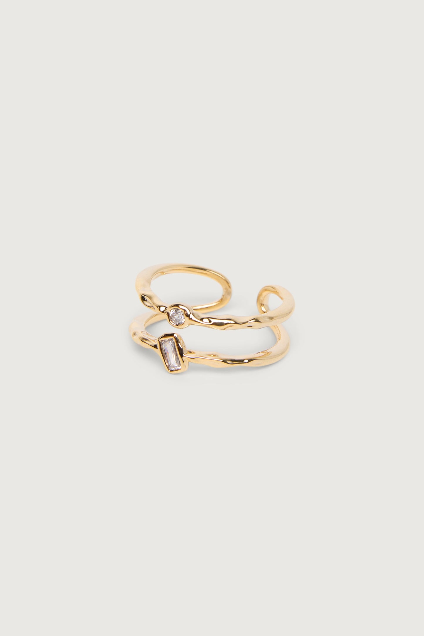 HAMMERED BAND OPEN RING