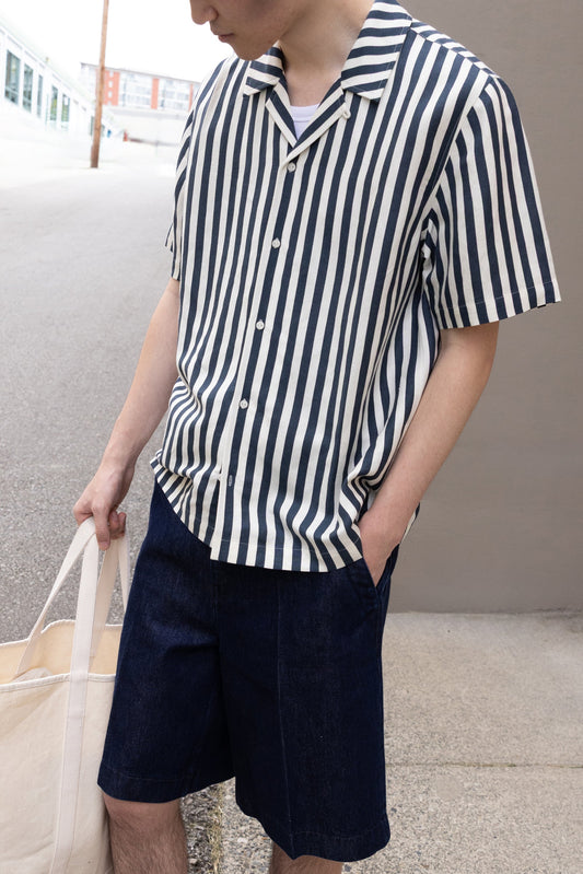 LINEN BLEND BUTTON-UP SHIRT