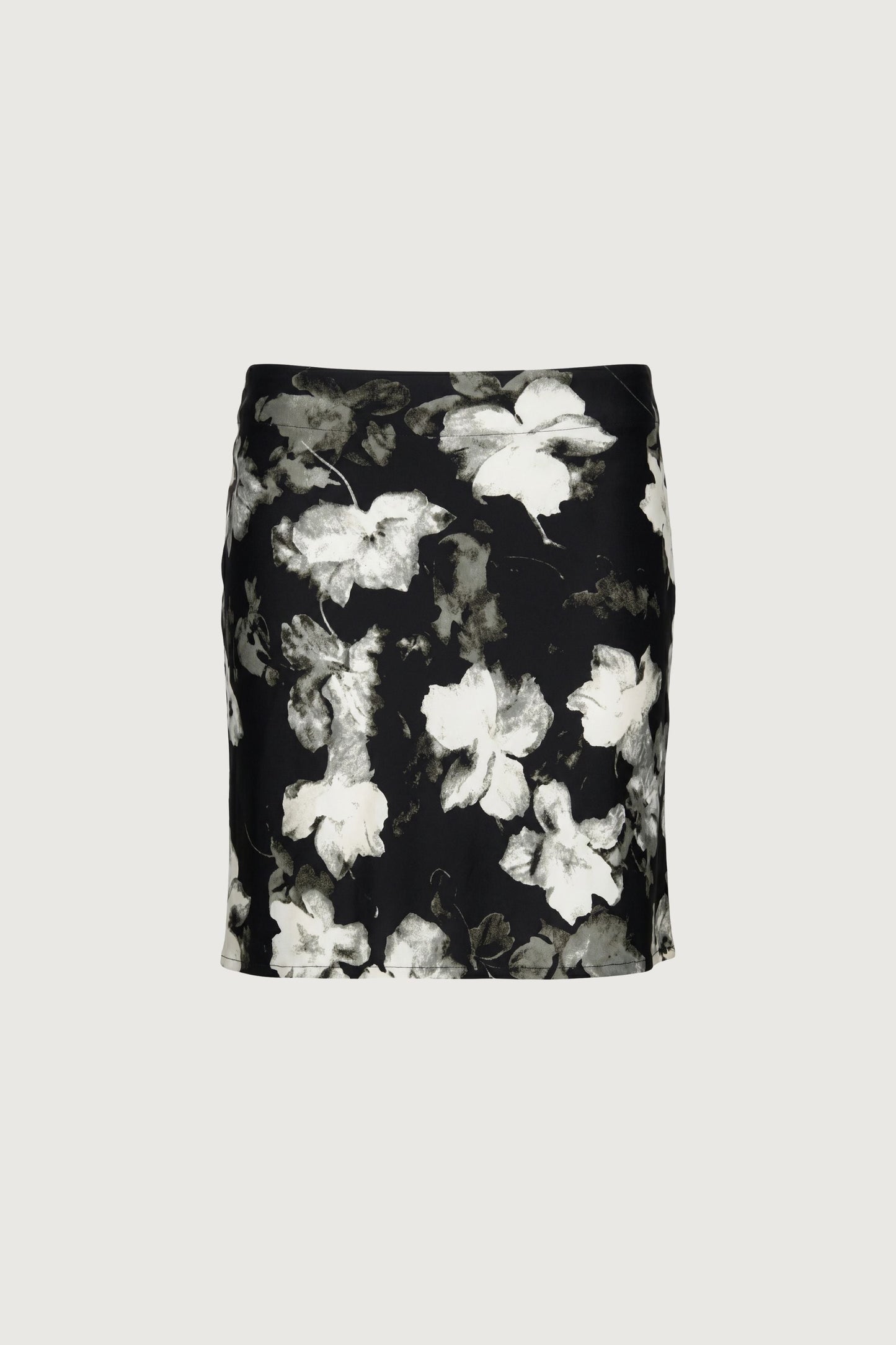 VINTAGE SATIN FLORAL MIDI SKIRT