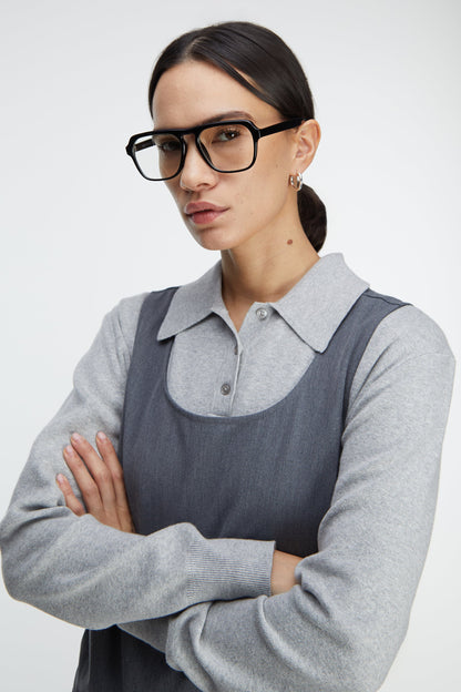 COLLARED POLO SWEATER