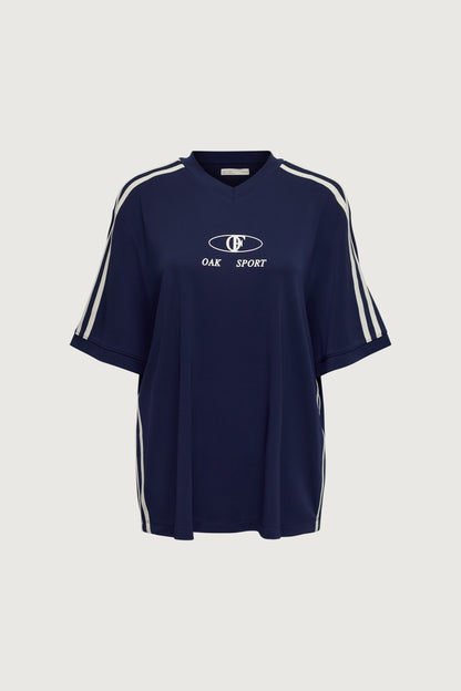 V-NECK GRAPHIC JERSEY TEE