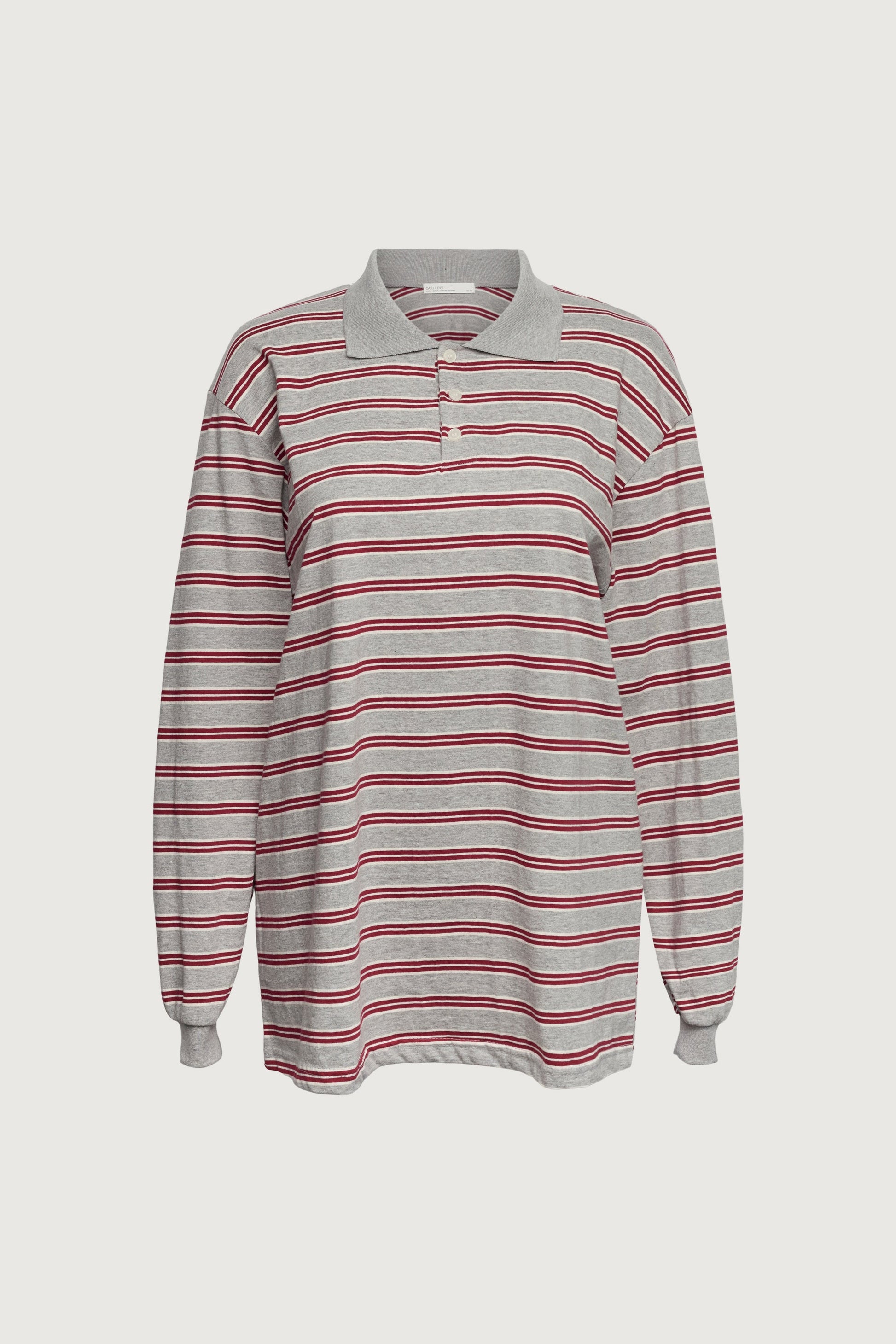 STRIPED RUGBY POLO LONG SLEEVE SHIRT