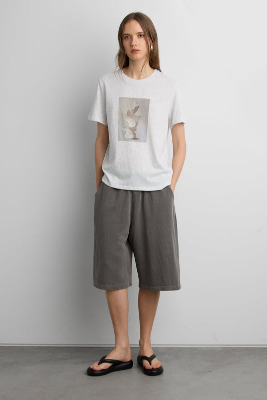 OVERSIZED GRAPHIC CREWNECK T-SHIRT
