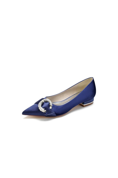 Beading Pointed Toe Kitten Heels