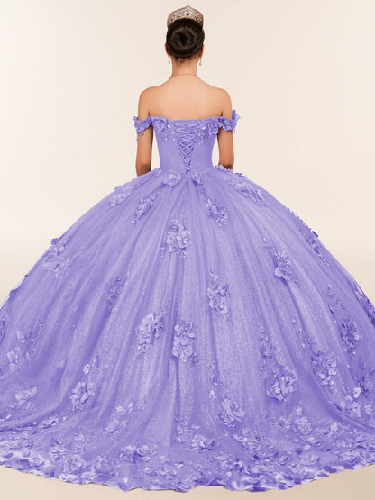 Ball Gown Organza Off The Shoulder Burgundy Quinceanera Dress