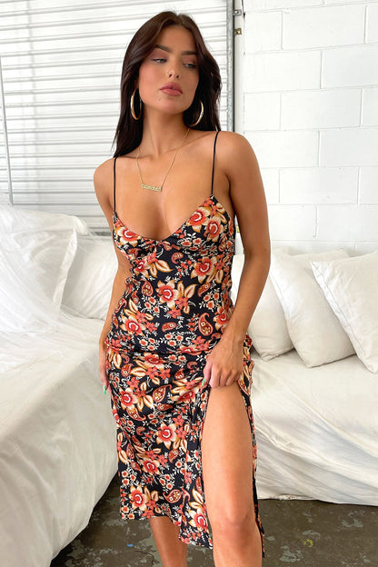 Jennifer Dress - Black Floral
