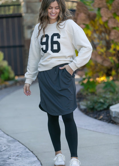 Kenedi Charcoal Athletic Sport Skirt
