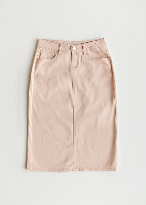 Remi Rose Denim Midi Skirt - FINAL SALE