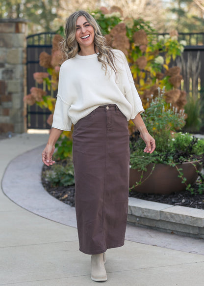 Stella Brownstone Denim Maxi Skirt - FINAL SALE